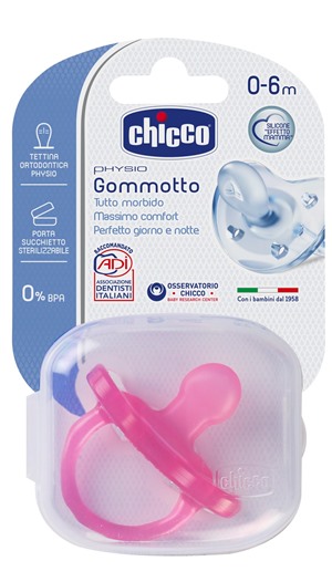 CHICCO GOMMOTTO IN SILICONE GIRL 0-6 MESI 1 PEZZO - Farmacia Bartoli