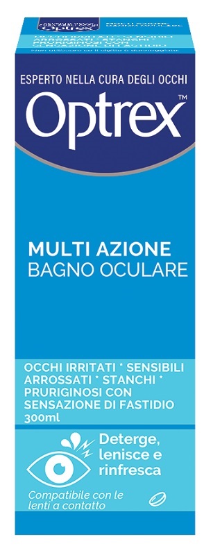 BAGNO OCULARE OPTREX MULTI AZIONE 300 ML + OCCHIERA FLESSIBILE - Farmacia Bartoli