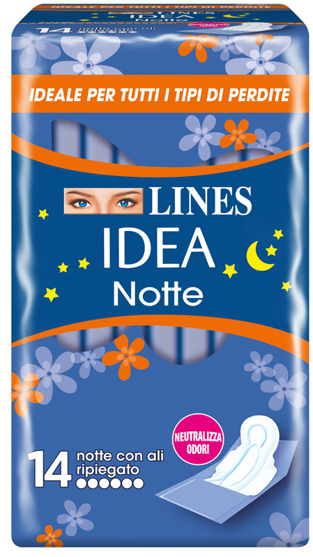 LINES IDEA NOTTE CON ALI RIPIEGATE 14 PEZZI - Farmacia Bartoli
