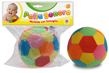 GOGO PALLA SONORA MORBIDA CON SONAGLIO 13CM - Farmacia Bartoli