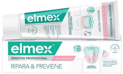 DENTIFRICIO ELMEX SENSITIVE RIPARA & PREVIENE 75 ML - Farmacia Bartoli