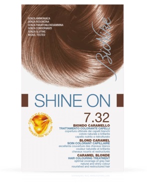 BIONIKE SHINE ON TRATTAMENTO COLORANTE CAPELLI BIONDO CARAMELLO 7.32 - Farmacia Bartoli