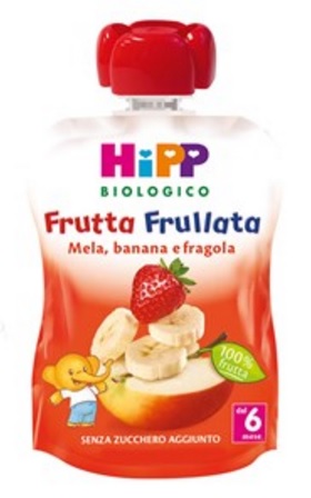 HIPP BIO FRUTTA FRULLATA MELA BANANA FRAGOLA 90 G - Farmacia Bartoli