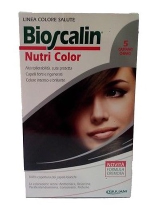 BIOSCALIN NUTRI COLOR 5 CASTANO CHIARO SINCROB 124 ML - Farmacia Bartoli