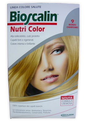 BIOSCALIN NUTRI COLOR 9 BIONDO CHIARISSIMO SINCROB 124 ML - Farmacia Bartoli