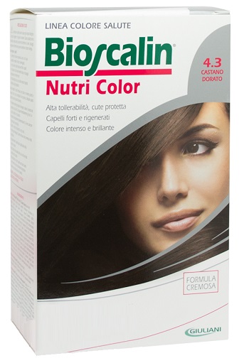 BIOSCALIN NUTRI COLOR 4,3 CASTANO DORATO SINCROB 124 ML - Farmacia Bartoli