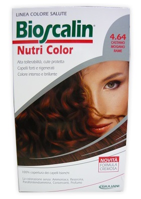 BIOSCALIN NUTRI COLOR 4,64 CASTANO MOGANO RAME 124 ML - Farmacia Bartoli