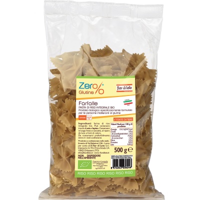 ZER% GLUTINE FARFALLE DI RISO INTEGRALE BIO 500 G - Farmacia Bartoli