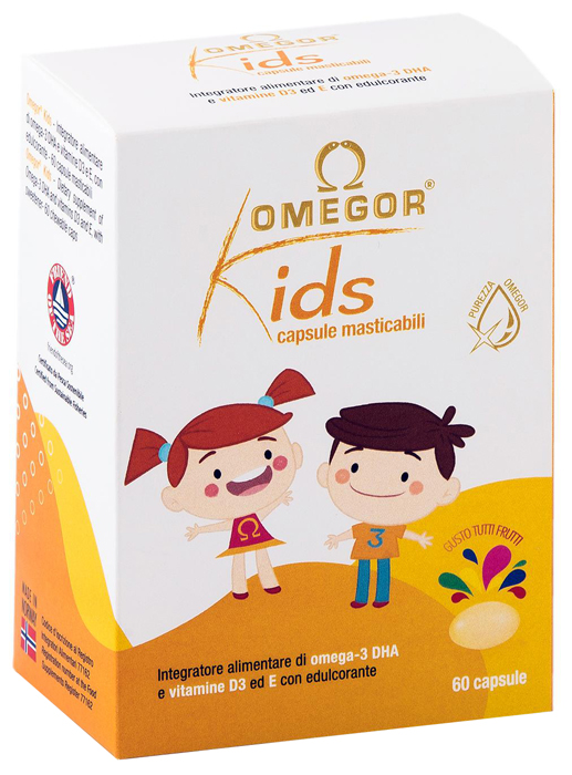 OMEGOR KIDS 60 CAPSULE MASTICABILI - Farmacia Bartoli