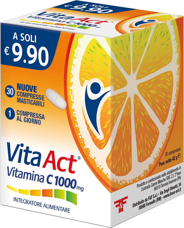 VITA ACT VITAMINA C 1000MG 30 COMPRESSE MASTICABILI - Farmacia Bartoli