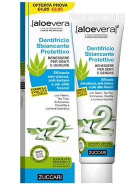 ALOEVERA2 DENTIFRICIO SBIANCANTE PROTETTIVO CON STEVIA 100 ML - Farmacia Bartoli