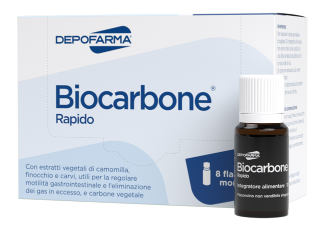 BIOCARBONE RAPIDO 8 FLACONCINI - Farmacia Bartoli
