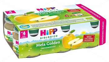 HIPP BIO OMOGENEIZZATO MELA GOLDEN 6X80 G - Farmacia Bartoli
