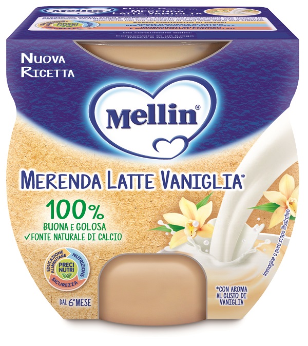 MELLIN MERENDA LATTE VANIGLIA 2 X 100 G - Farmacia Bartoli