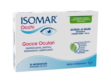 ISOMAR OCCHI GOCCE OCULARI ALL'ACIDO IALURONICO 0,20% 10 FLACONCINI - Farmacia Bartoli
