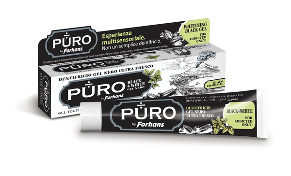 DENTIFRICIO FORHANS GEL BLACK4WHITE - Farmacia Bartoli