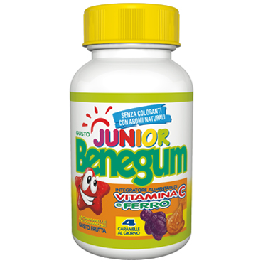 BENEGUM JUNIOR VIT C E FERRO 40 CARAMELLE GOMMOSE GUSTO FRUTTA - Farmacia Bartoli