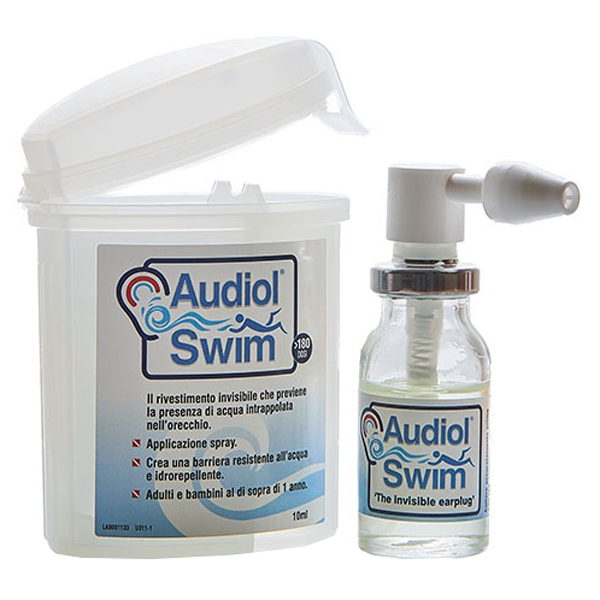 AUDIOLSWIM SOLUZIONE RIVESTIMENTO CANALE UDITIVO COME BARRIERA IDROREPELLENTE - Farmacia Bartoli