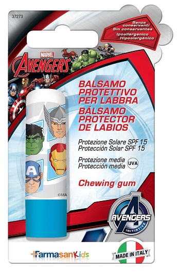FARMASANKIDS BALSAMO LABBRA AVENGERS SPF15 - Farmacia Bartoli