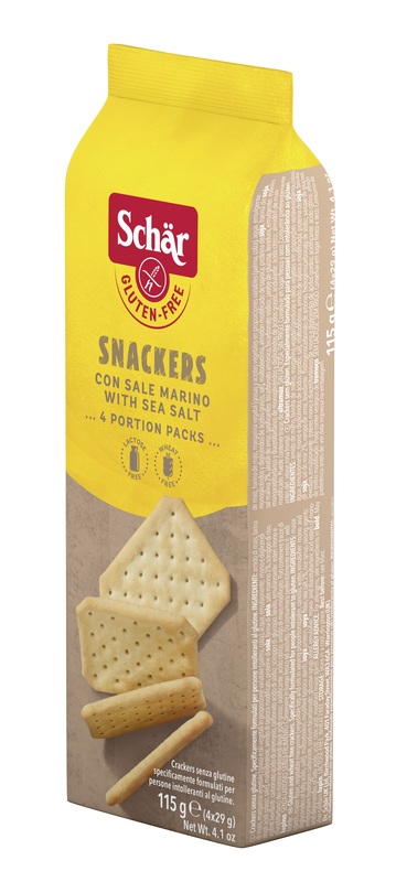 SCHAR SNACKERS CRACKERS CON SALE MARINO SENZA LATTOSIO 4 PORZIONI DA 29 G - Farmacia Bartoli