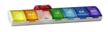 SUPAIRBOX PORTAPILLOLE SETTIMANALE 1X7 ARCOBALENO - Farmacia Bartoli
