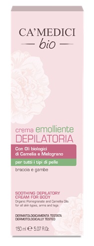 CA'MEDICI BIO CREMA DEPILATORIA EMOLLIENTE MELOGRANO E CAMELIA 150 ML - Farmacia Bartoli
