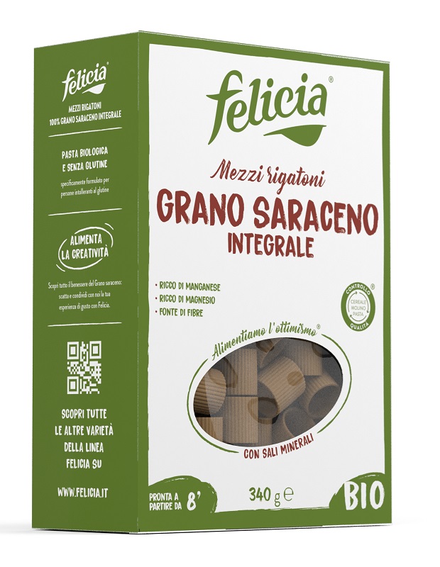 FELICIA BIO SARACENO MEZZI RIGATONI 340 G - Farmacia Bartoli