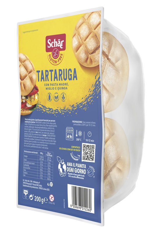 SCHAR TARTARUGA PANE SENZA LATTOSIO 200 G - Farmacia Bartoli