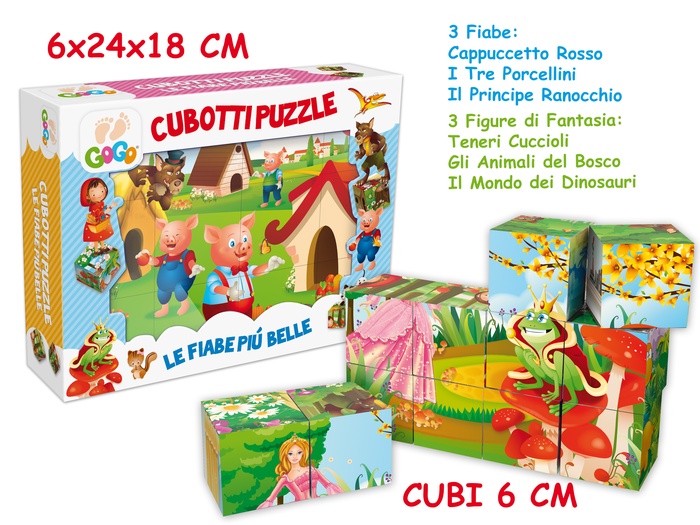 CUBI PUZZLE 12 PEZZI FIABE ITALIANE - Farmacia Bartoli