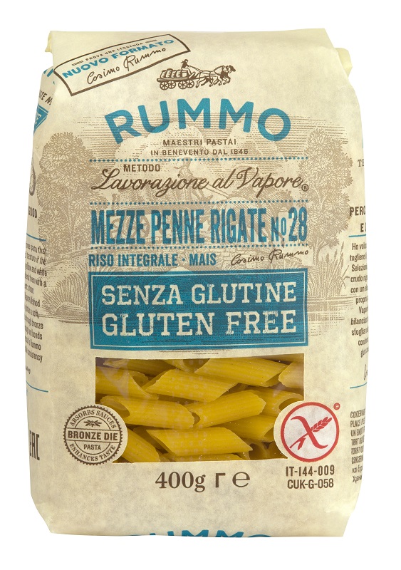 RUMMO MEZZE PENNE RIGATE N28 RISO INTEGRALE E MAIS 400 G - Farmacia Bartoli