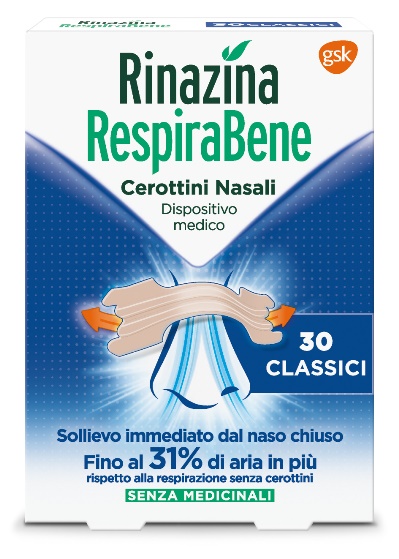 RINAZINA RESPIRABENE CEROTTI NASALI CLASSICI CARTON 30 PEZZI - Farmacia Bartoli