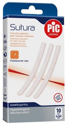 CEROTTO PER SUTURA PIC SOLUTION 6 X 100 MM 10 PEZZI - Farmacia Bartoli