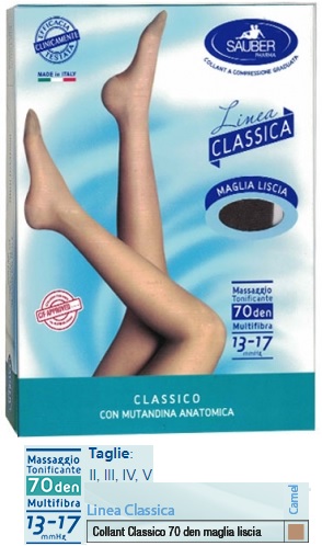 SAUBER CLASSICO COLLANT 70 DENARI MAGLIA LISCIA CAMEL 4 - Farmacia Bartoli