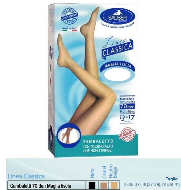 SAUBER GAMBALETTO MAGLIA LISCIA 140 DENARI NERO 2 - Farmacia Bartoli