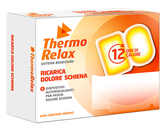 THERMORELAX RICARICA PER FASCIA DOLORE LOMBARE 6 DISPOSITIVI AUTORISCALDANTI - Farmacia Bartoli