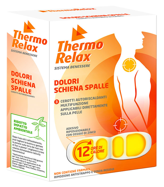 THERMORELAX CEROTTO AUTORISCALDANTE DOLORE SCHIENA/SPALLE 3 PEZZI - Farmacia Bartoli