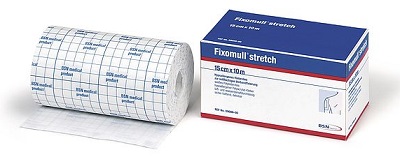 FASCIA AUTOADESIVA IPOALLERGENICA FIXOMULL STRETCH PER FISSAGGIO CATETERI M 5 X 5 CM - Farmacia Bartoli