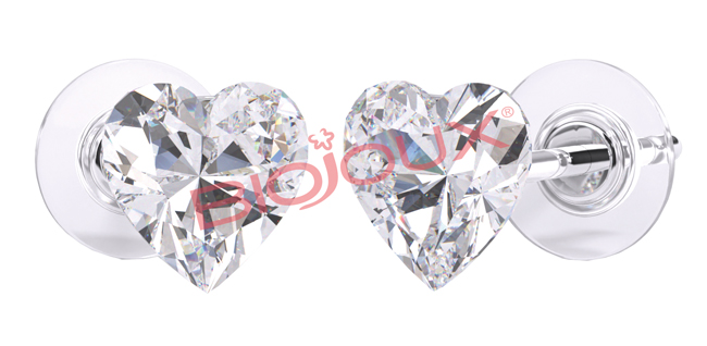 ORECCHINO POST FORATURA SWAROVSKI CRYSTAL HEART ARTICOLO BJT964 - Farmacia Bartoli