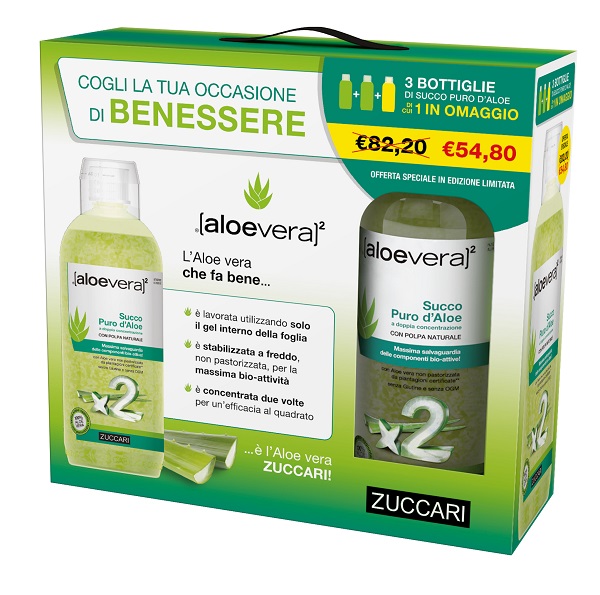 ALOEVERA2 SUCCO PURO ALOE 3 PEZZI DA 1 LITRO - Farmacia Bartoli