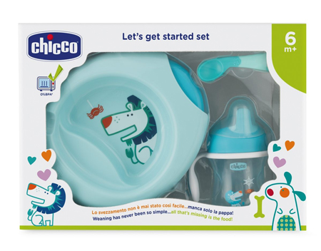 CHICCO SET PAPPA 6 MESI+ AZZURRO - Farmacia Bartoli