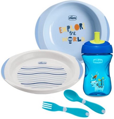 CHICCO SET PAPPA 12 MESI+ AZZURRO - Farmacia Bartoli