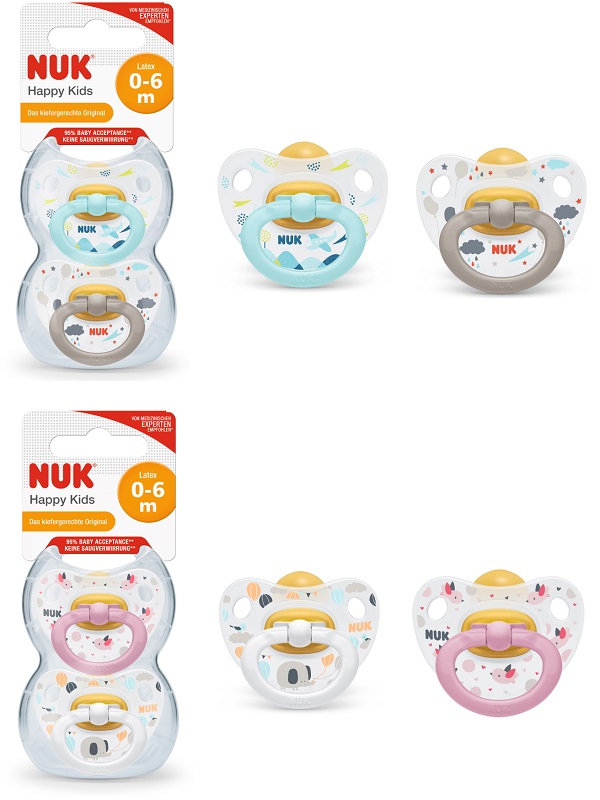 NUK SUCCHIETTO HAPPY KIDS LATTICE 0-6 MESI 2 PEZZI - Farmacia Bartoli