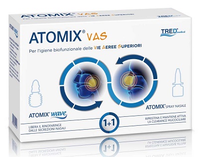 ATOMIX VAS KIT PER IGIENE FUNZIONALE DELLE VIE AEREE SUPERIORI ATOMIC WAVE + SPRAY - Farmacia Bartoli