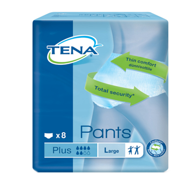 PANNOLONE PULL-UP TENA PANTS PLUS TAGLIA LARGE 8 PEZZI - Farmacia Bartoli