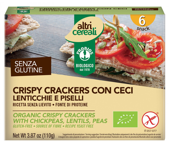 ALTRICEREALI CRISPY CRACKERS CON CECI 110 G - Farmacia Bartoli