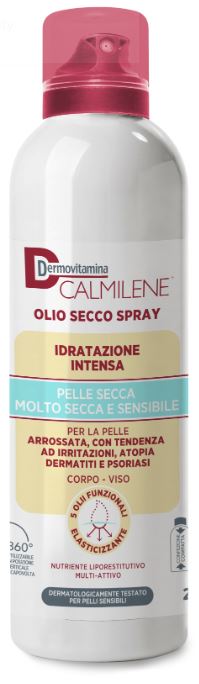 DERMOVITAMINA CALMILENE OLIO SECCO SPRAY IDRATAZIONE INTENSA PER PELLE SECCA, MOLTO SECCA E SENSIBILE 200 ML - Farmacia Bartoli