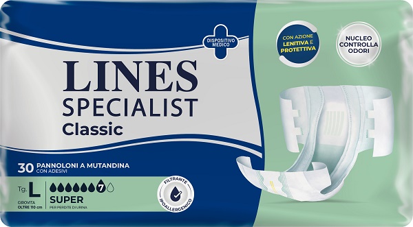 PANNOLONE A MUTANDA LINES SPECIALIST CLASSIC SUPER MG 30 PEZZI - Farmacia Bartoli