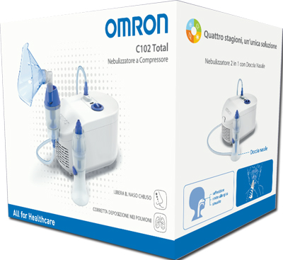 NEBULIZZATORE A PISTONE OMRON C102 TOTAL - Farmacia Bartoli