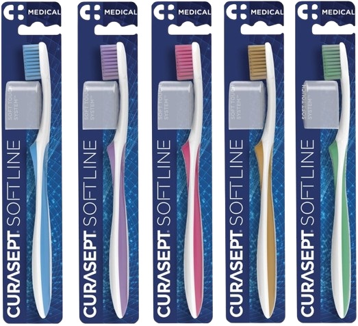 CURASEPT SPAZZOLINO SOFT MEDICAL COLORE AZZURRO - Farmacia Bartoli