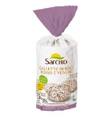 SARCHIO GALLETTE DI RISO ROSSO E VENERE 100 G - Farmacia Bartoli